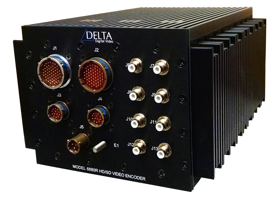 Delta Digital Video 6880R çok kanallı HD/SD video encoder askeri sınıf konnektörlü
