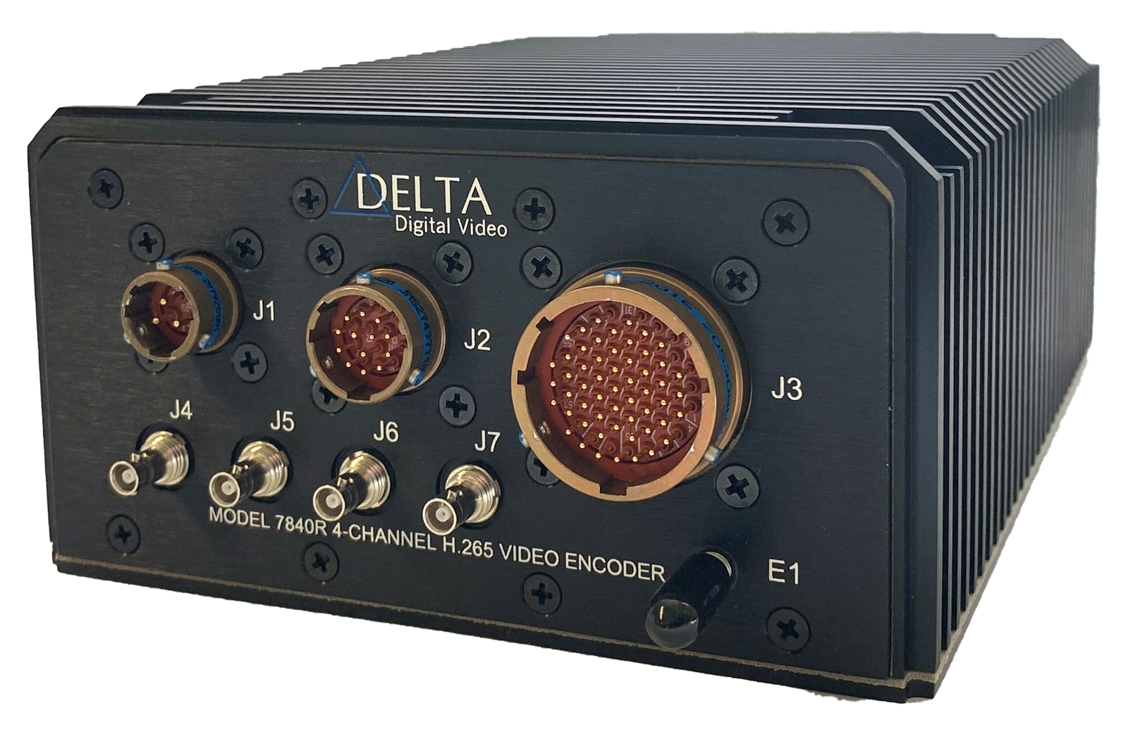 Delta Digital Video 7840R dört kanallı H.265 rugged video encoder MIL STD uyumlu
