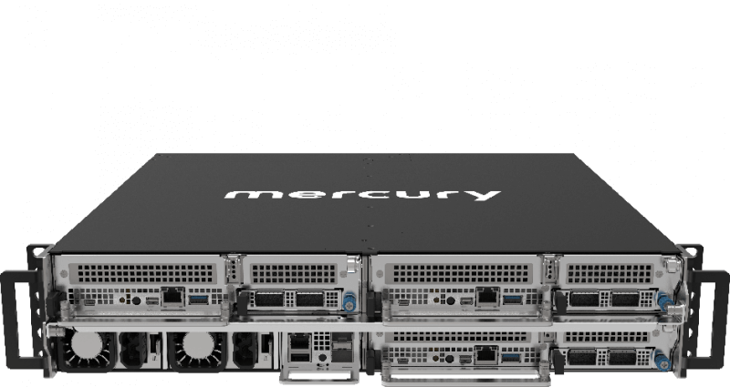 Mercury Systems modüler yapıda yüksek performanslı rugged rackmount sunucu ön panel