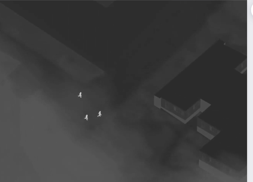 OKTAL-SE termal sensör simülasyonu, sisli ortamda yürüyen hedefler, SE-Workbench IR görüntü