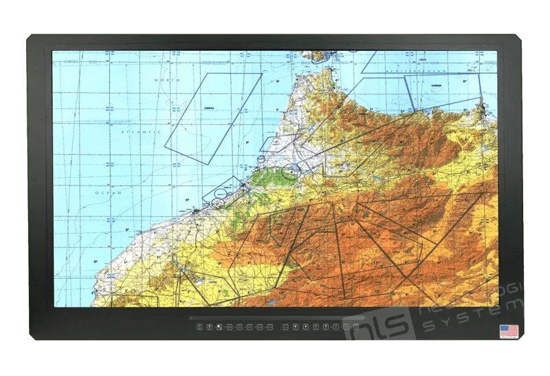 NLS Displays, geniş ekranlı, panel mount tip, yüksek parlaklıkta rugged askeri ve endüstriyel LCD monitör