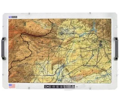 NLS Displays, MIL-STD sertifikalı yüksek çözünürlüklü panel mount tip büyük boy askeri HMI LCD ekran