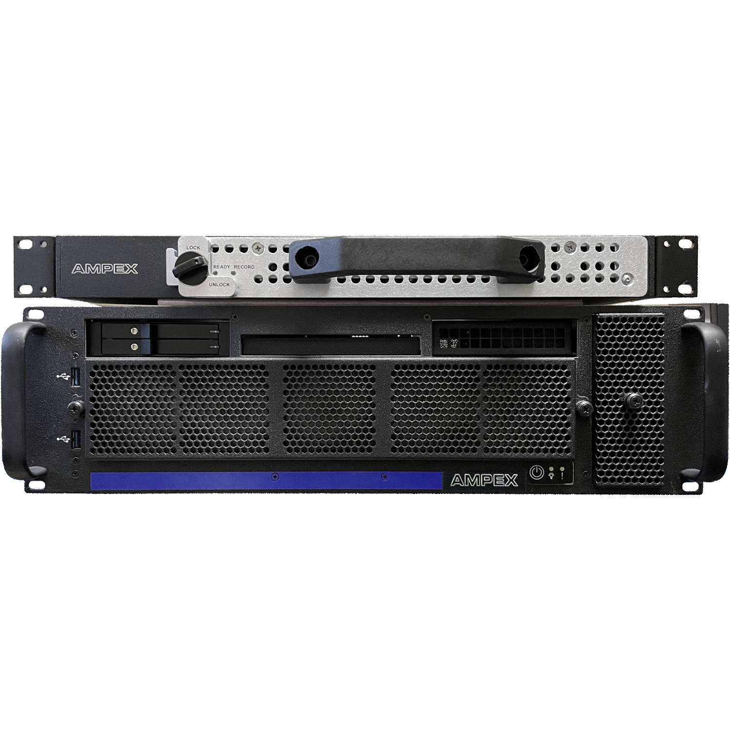 Ampex rack mount rugged veri kayıt sistemi, yüksek kapasiteli MIL STD uyumlu, uçuş ve yer sistemleri için tasarlanmış dayanıklı kayıt birimi