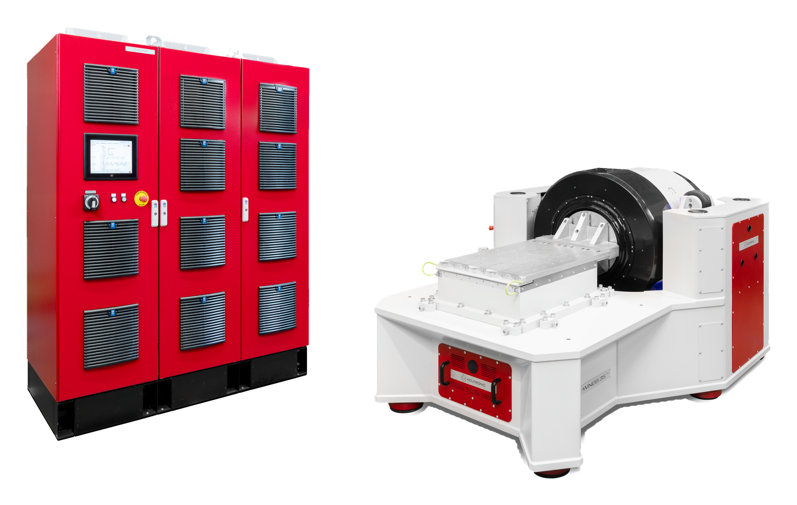Acutronic iMPULSE™ X-Wings35™ water-cooled shaker, slip table and power system
