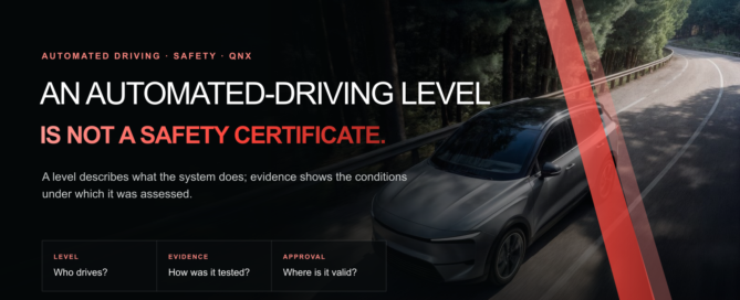 Automated-driving levels and safety certification — TARGET TechNews and QNX
